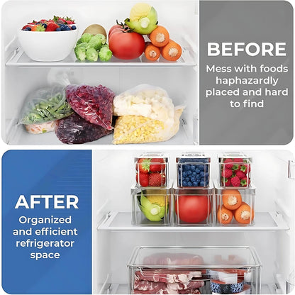 Unbreakable Food Grade Refrigerator Box with Handles (Pack of 6)