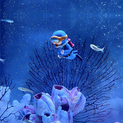 Aquarium Floating Diver