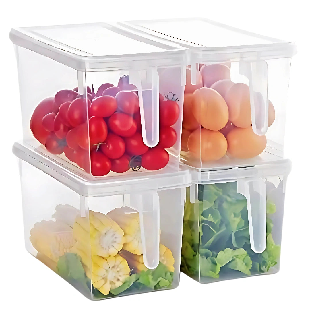 Unbreakable Food Grade Refrigerator Box with Handles (Pack of 6)