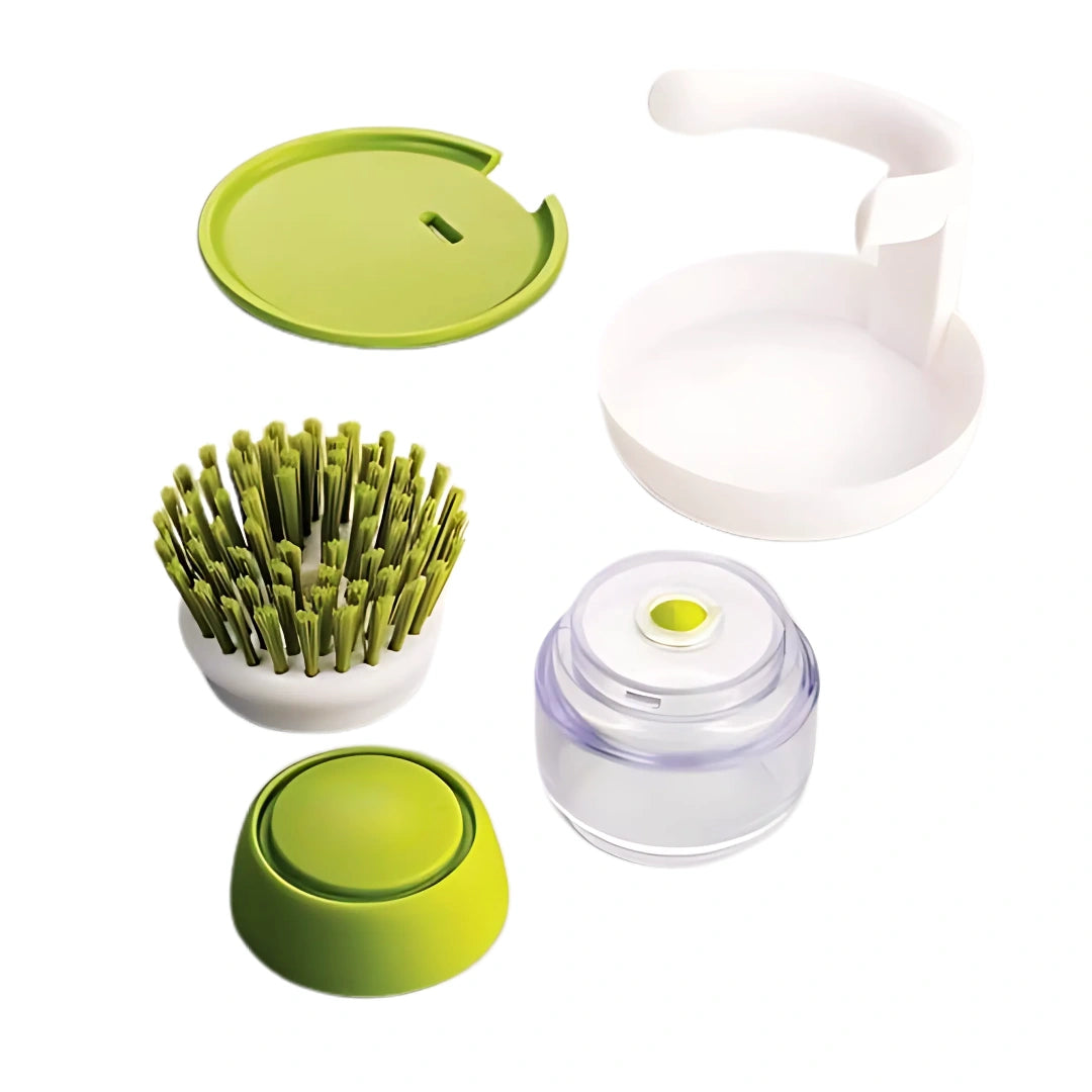 Kitchen Palm Brush With Soap Dispensing